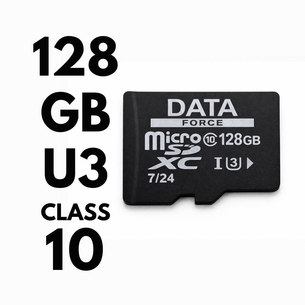 DATAFORCE 128GB U3/CL10 7/24 SURVEILLANCE 100/50MBS HAFIZA KARTI - Görsel 2