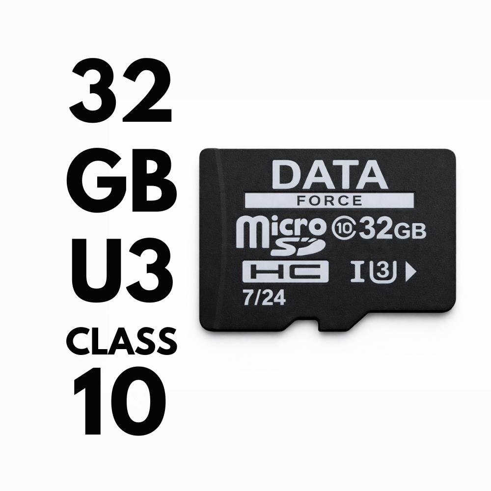 DATAFORCE 32GB U3/CL10 7/24 SURVEILLANCE 100/50MBS HAFIZA KARTI - Görsel 2
