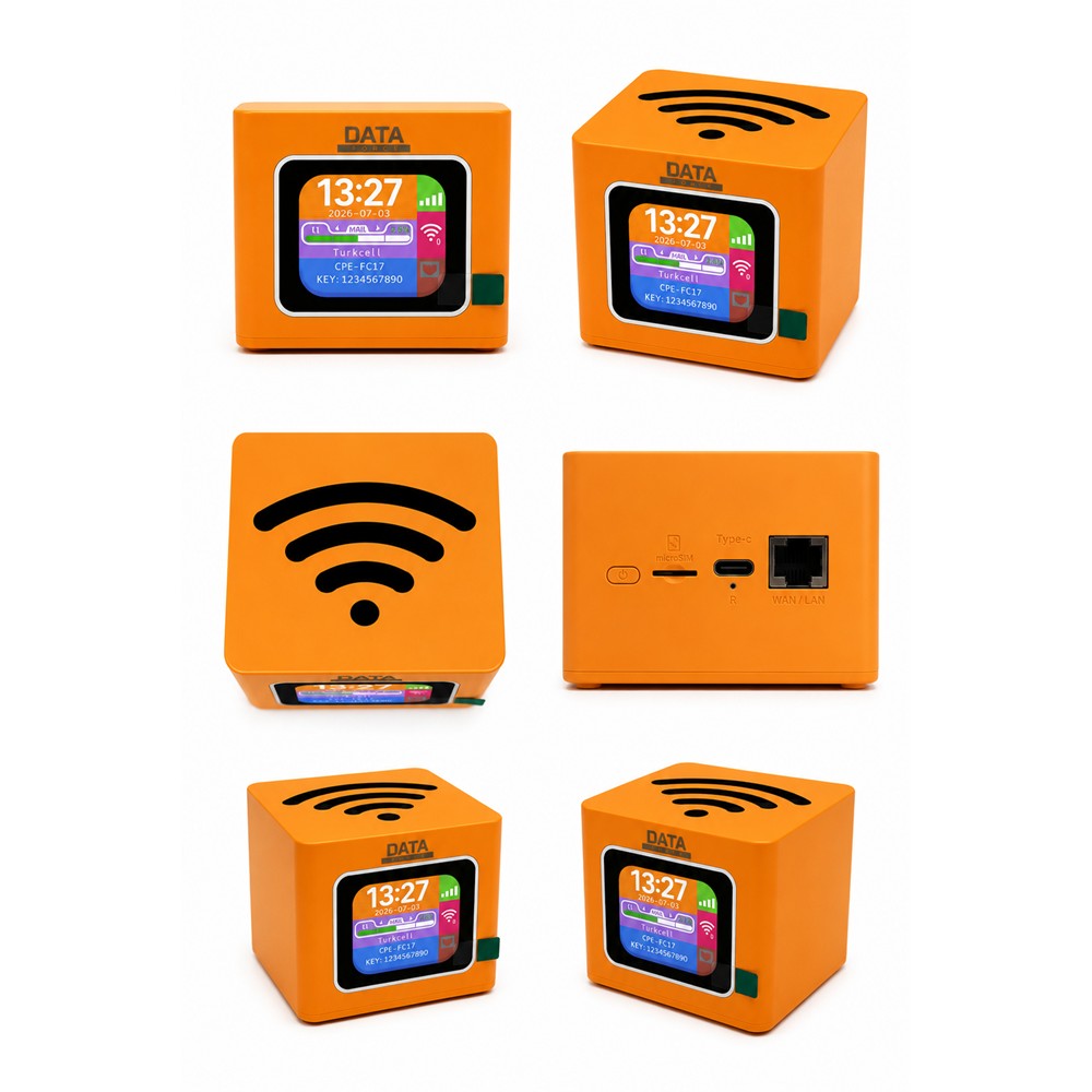 DATAFORCE Q51 4G LTE WİFİ6 3000 MAH TAŞINABİLİR KÜP ROUTER - Görsel 2