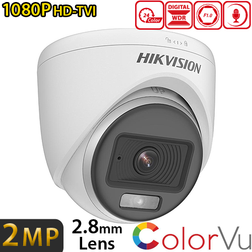 HIKVISION (DS-2CE70DF0T-PF) 2MP 2.8MM GECE GÖR.1080P HD-TVI COLORVU PLASTİK DOME-20MT.KAMERA (Kopya)