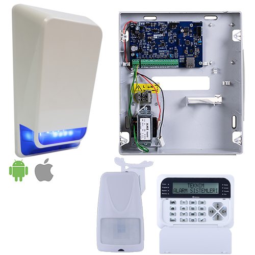 TEKNİM (TSP-5334LCD) ETHERNET/NETWORK LÜ PARS SERİSİ KABLOLU ALARM SETİ (AKÜ HARİÇ)