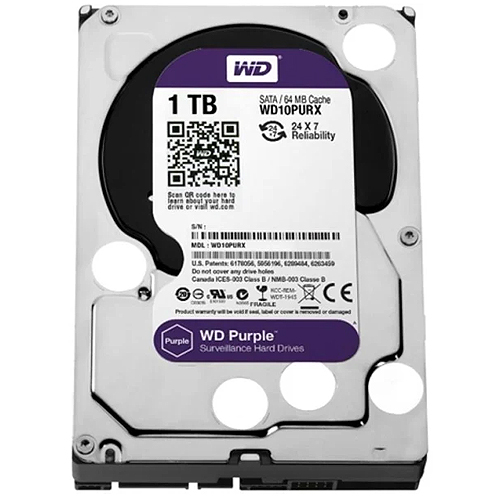 WESTERN DIGITAL PURPLE (WD10PURZ) 1TB 3.5 INC 64MB SATA3 7/24 GÜVENLİK HARDDISK - Görsel 2