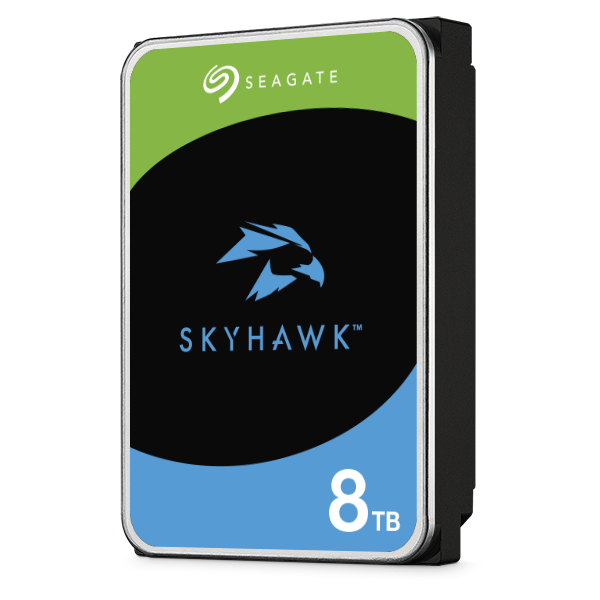 SEAGATE SKYHAWK 8 TB 256MB SATA3 180TB/Y RV 7/24 (ST8000VX010)