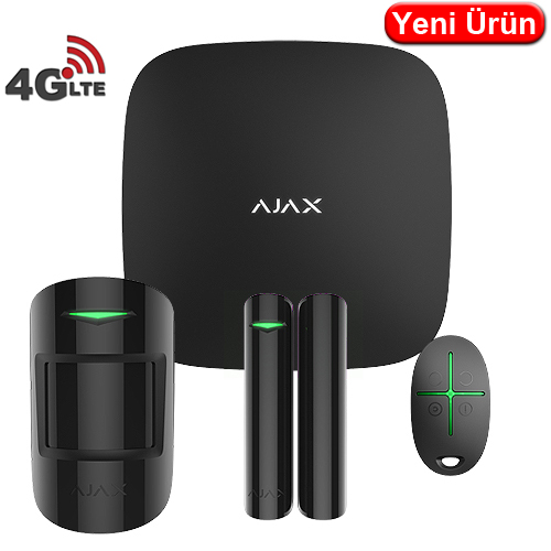 AJAX (100093) STARTERKIT 4G KABLOSUZ ALARM BAŞLANGIÇ SETİ (SİYAH)