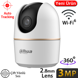 DAHUA (IPC-HPT1330DA-STW) 3MP İÇ MEKAN Wİ-Fİ PAN-TİLT KAMERA