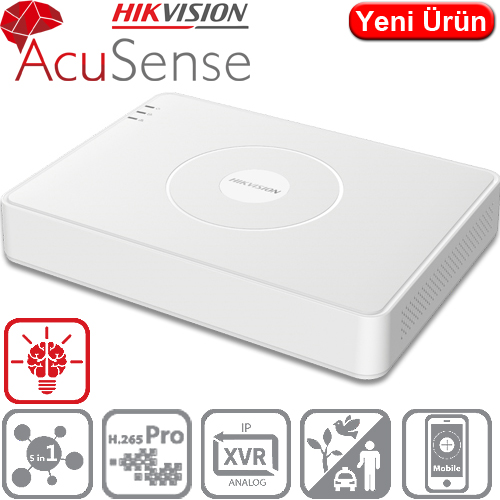 HIKVISION (IDS-7116HQHI-M1/S) 16 KANAL 1080P 1xSES 1xHDMI 2XUSB 1xSATA HD-TVI ACUSENSE KAYIT CİHAZI