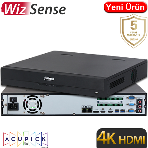 DAHUA (NVR5432-EI) 32 KANAL 4K 4x20TB ACUPICK WIZ SENSE 2xHDMI 2xVGA 3xUSB 2xRJ45 NVR KAYIT