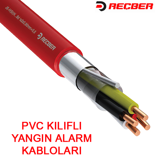 Reçber 1×2×0.8 mm+0.40 mm JY(St)Y PVC Yangın Alarm Kablosu 500 m