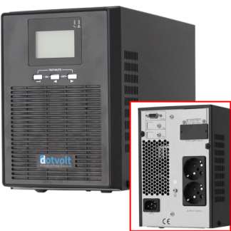 Dotvolt VOLT-MN-1KVA 1 kVA Online Kesintisiz Güç Kaynağı UPS LCD (1/1 Faz, 2×12V 7Ah)