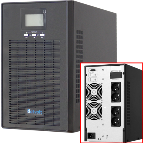 Dotvolt VOLT-MN-2KVA 2 kVA Online Kesintisiz Güç Kaynağı UPS LCD (1/1 Faz, 4×12V 7Ah)
