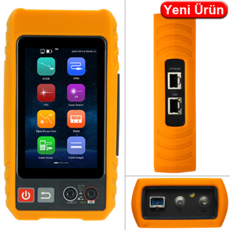 Wanglu MOT-33 4" Dokunmatik El Tipi OTDR — Fiber Test, Lazer, Optik Güç Ölçer, Kablo Test ve Multimetre