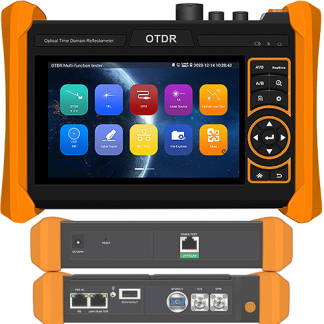 Wanglu MOT-65 5,4" Dokunmatik OTDR — Fiber Hata Tespit, Optik Güç Ölçer, Lazer, Kablo Test, Wi-Fi Analiz
