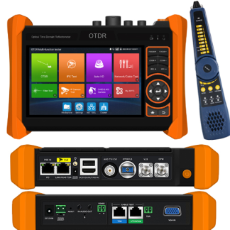 Wanglu MT-6510 5,4" Dokunmatik OTDR + IP / Analog Kamera Test Cihazı — TDR, Kablo Bulucu, PoE, Wi-Fi