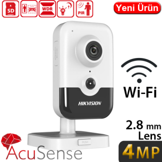 Hikvision DS-2CD2443G2-IW 4MP Wi-Fi İç Mekan Küp Güvenlik Kamerası - İnsan Algılama, Çift Yönlü Konuşma