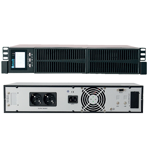 Dotvolt VOLT-RT-1KVA 1 kVA Rack Tipi Online Kesintisiz Güç Kaynağı UPS LCD (1/1 Faz, 2×12V 7Ah)