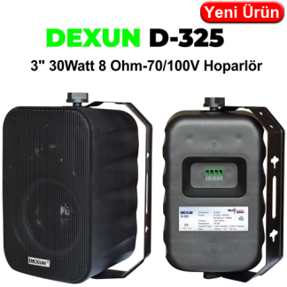 Dexun D-325T 30W Trafolu Duvar Tipi Hoparlör Siyah