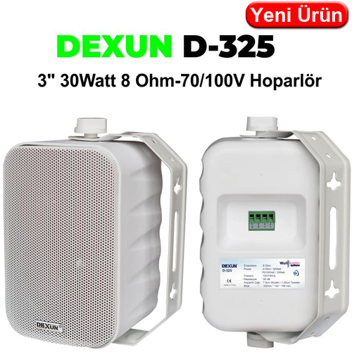 Dexun D-325T 30W Trafolu Duvar Tipi Hoparlör Beyaz