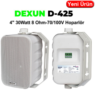 Dexun D-425T 4" 30W Trafolu Sütun Hoparlör Beyaz