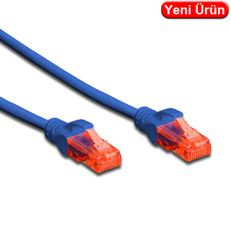 Digitus DK-1617-0025-B CAT6 UTP LSZH Patch Kablo 0,25 m Mavi – 10'lu Paket