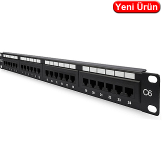 Digitus DN-91624U-CR CAT6 UTP 24 Port Dolu Patch Panel 19" 1U