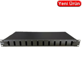Digitus DN-96210-QL 12 Port SC Duplex 1U Fiber Patch Panel (Ek Kaset Dahil)