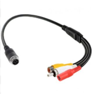 Inox 4 Pin Aviation → BNC / RCA Çevirici Kablo 15 cm