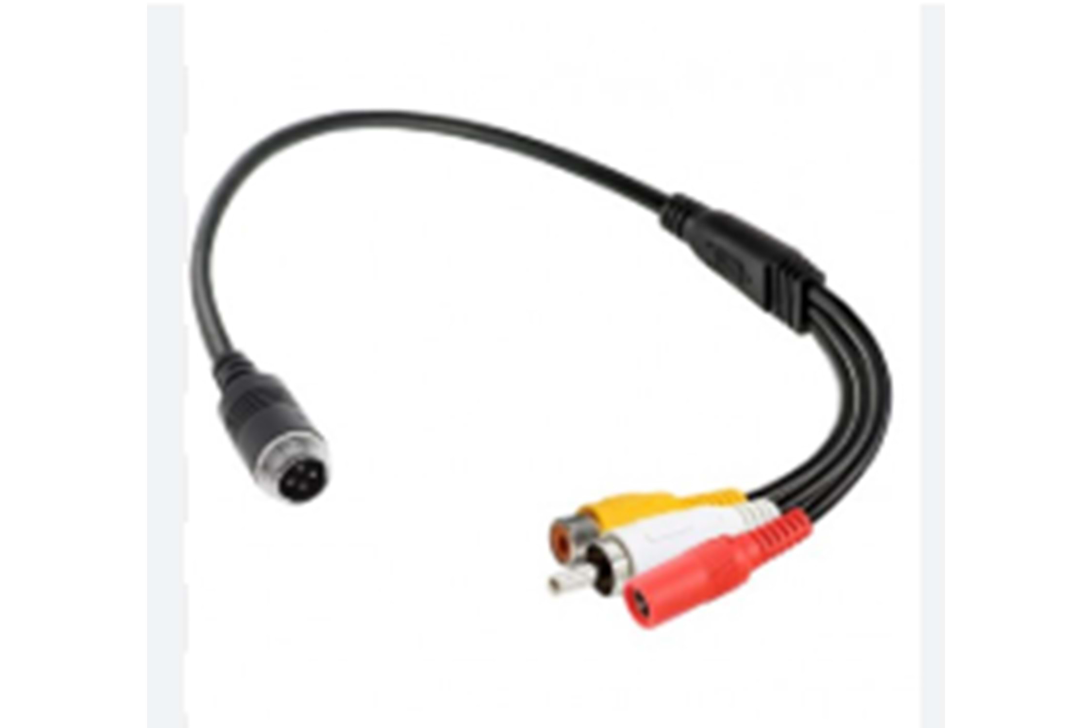 Inox 4 Pin Aviation → BNC / RCA Çevirici Kablo 15 cm