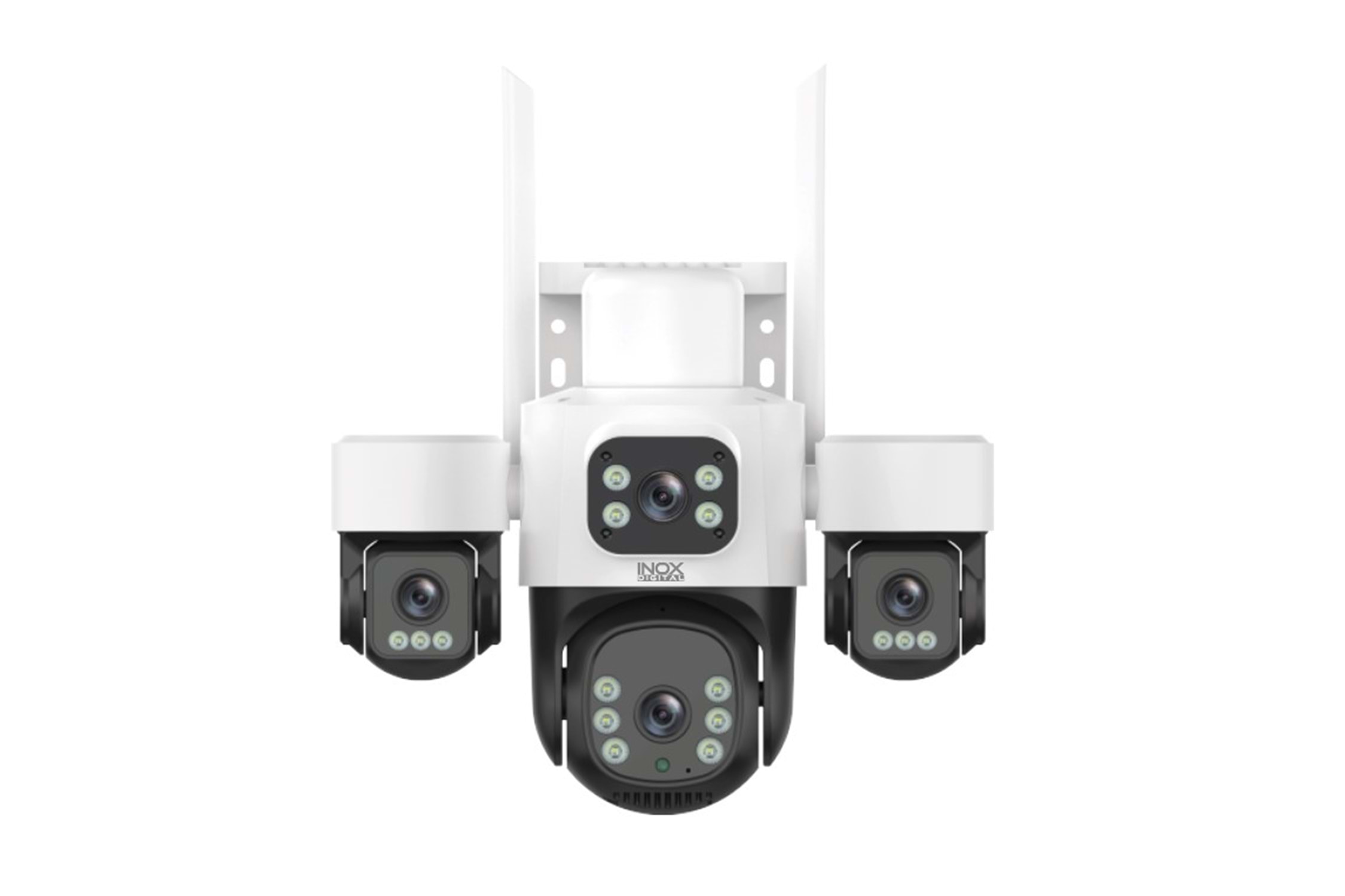 Inox X114 4x3MP Wi-Fi Dış Mekan PT Güvenlik Kamerası - 4 Lensli (3 Sabit + 1 Hareketli), Renkli Gece Görüş