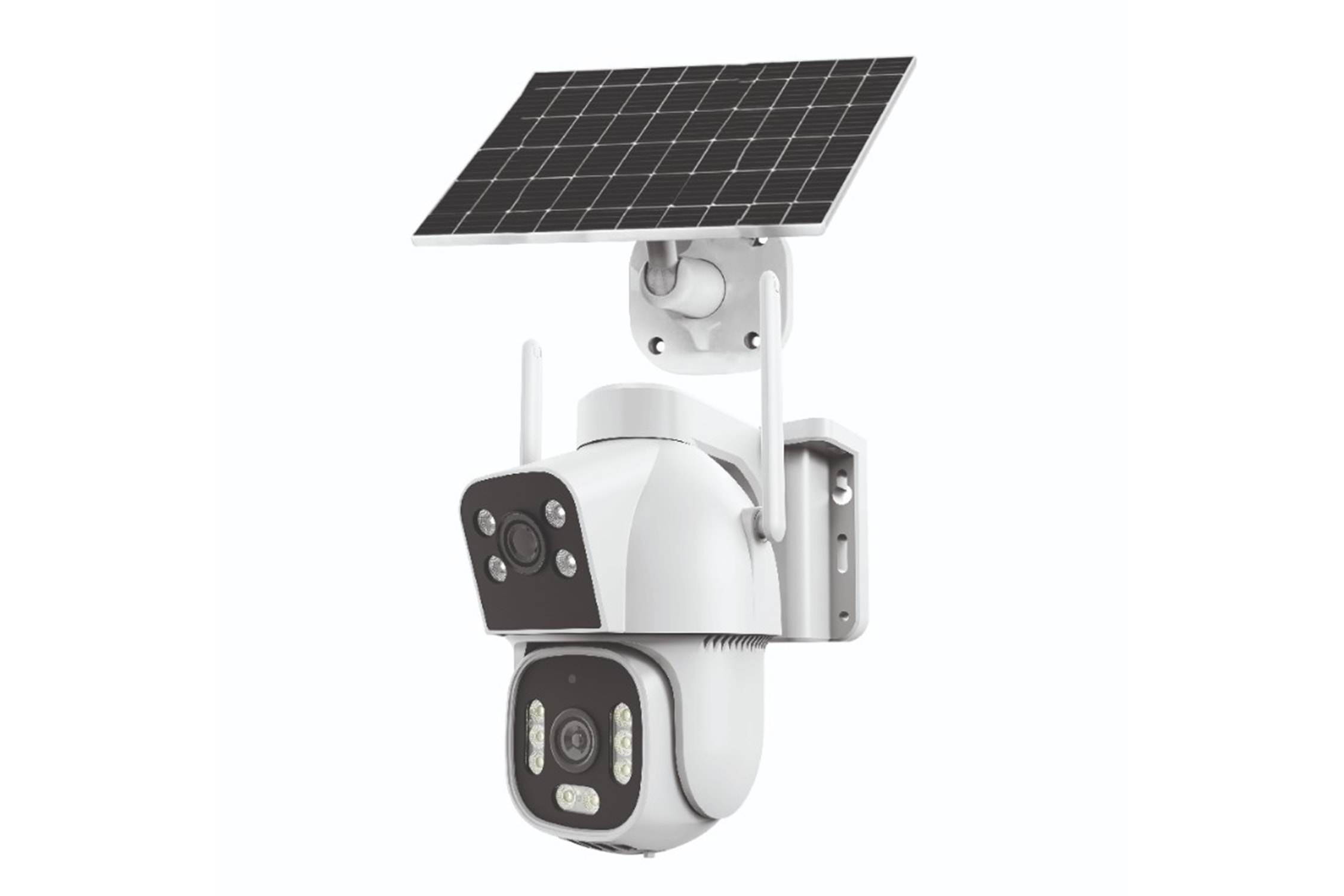Inox X22 4MP 4G Dış Mekan Güneş Enerjili PT Güvenlik Kamerası - 2 Lensli, Renkli Gece Görüş, 7/24 Kayıt (AOV)