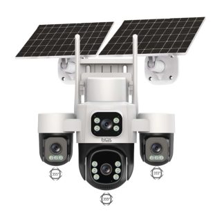 Inox X24 4x2MP 4G Dış Mekan Güneş Enerjili PT Güvenlik Kamerası - 4 Lensli (3 Hareketli), Renkli Gece Görüş