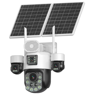 Inox X25 4x2MP 4G Dış Mekan Güneş Enerjili PTZ Güvenlik Kamerası - 30x Optik Zoom, 4 Lensli, Renkli Gece Görüş