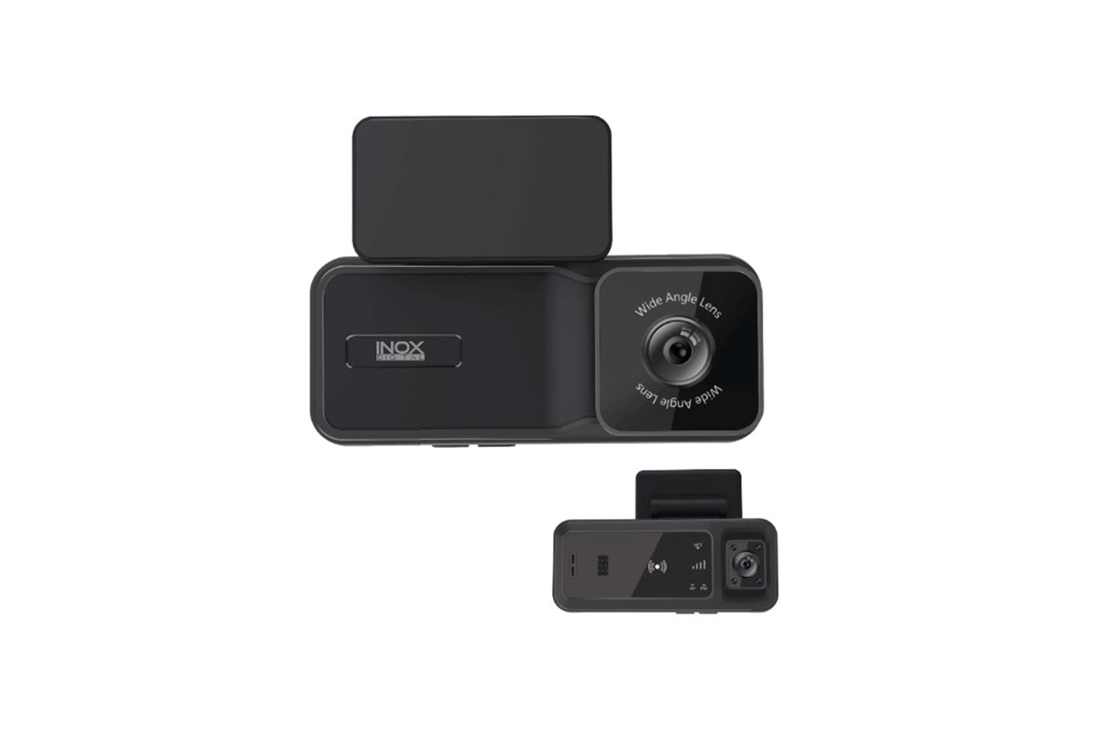 Inox X607 4G GPS'li Çift Kameralı Araç Kamerası - Ön + İç, Uzaktan Canlı İzleme
