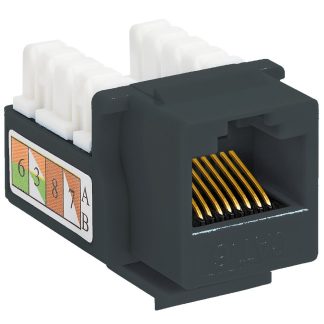HCS J6E-00874-BK CAT6 UTP Keystone Jack Siyah