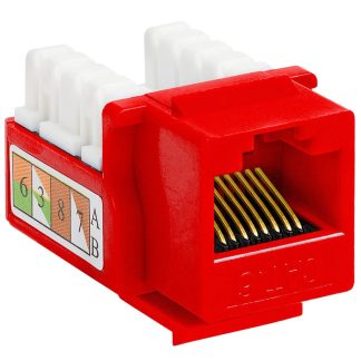 HCS J6E-00874-RED CAT6 UTP Keystone Jack Kırmızı