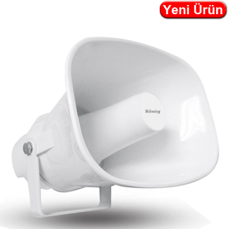 König K-34/S 40W Trafolu Plastik Horn Hoparlör Beyaz