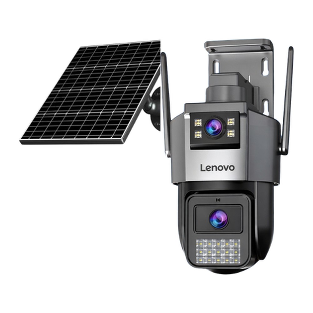 Lenovo G4S4 2x3MP 4G Dış Mekan Güneş Enerjili PT Güvenlik Kamerası - 2 Lensli, 7/24 Kayıt (AOV)