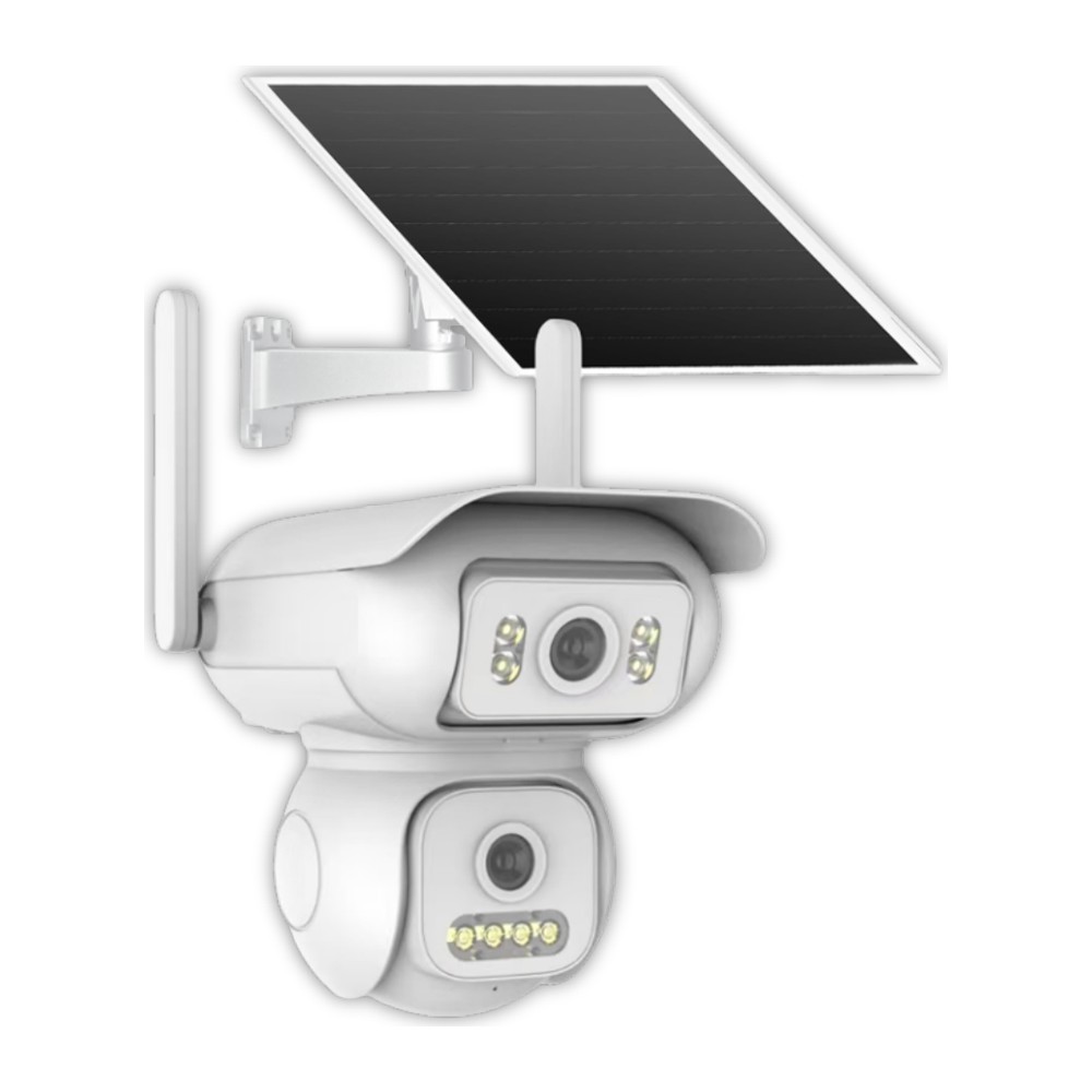 ONQAM JS-S2 2x3MP 4G Dış Mekan Güneş Enerjili PT Güvenlik Kamerası - 2 Lensli, 7/24 Kayıt (AOV)