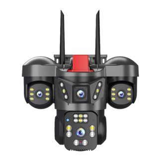 ONQAM JS-W4 4x2MP Wi-Fi Dış Mekan PT Güvenlik Kamerası - 4 Lensli, Renkli Gece Görüş