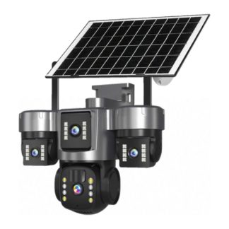 ONQAM ON-SG4323 3x2MP 4G Dış Mekan Güneş Enerjili PTZ Güvenlik Kamerası - 3 Motorlu Lens