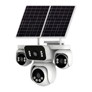 ONQAM ON-SG4404 4x2MP 4G eSIM Dış Mekan Güneş Enerjili PT Güvenlik Kamerası - 4 Lensli, Sokak Aydınlatmalı, 7/24 Kayıt (AOV)