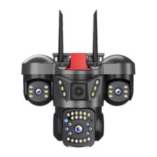 ONQAM ON-W2363 3x2MP Wi-Fi Dış Mekan PT Güvenlik Kamerası - 3 Lensli, Renkli Gece Görüş, Siren