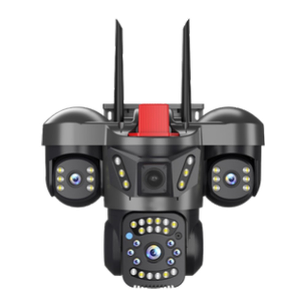 ONQAM ON-W2363 3x2MP Wi-Fi Dış Mekan PT Güvenlik Kamerası - 3 Lensli, Renkli Gece Görüş, Siren
