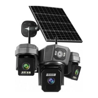 ONQAM ON6-4G 3x2MP 4G Dış Mekan Güneş Enerjili PT Güvenlik Kamerası - 3 Lensli
