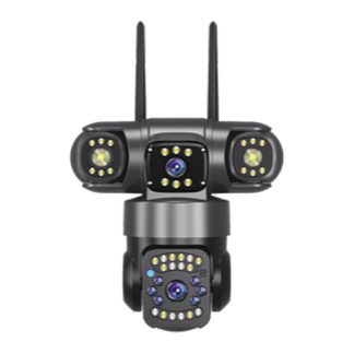ONQAM VN-112WF 2x3MP Wi-Fi Dış Mekan PT Güvenlik Kamerası - 2 Lensli, Renkli Gece Görüş, Siren