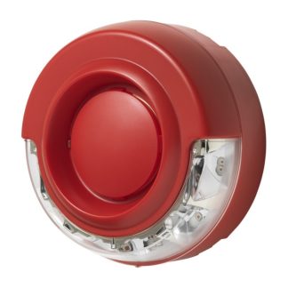 Siemens FDS366-RW Adresli Flaşörlü Yangın Alarm Sireni (Kırmızı Gövde, Beyaz Flaş)