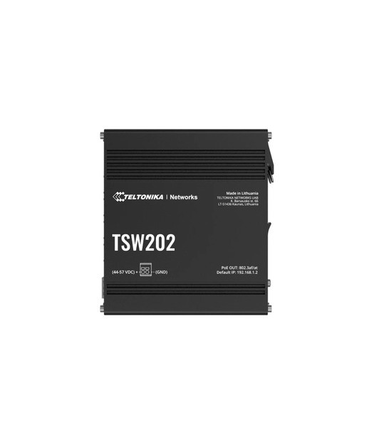Teltonika TSW202 8 Port Gigabit PoE+ Yönetilebilir Endüstriyel Switch + 2 SFP