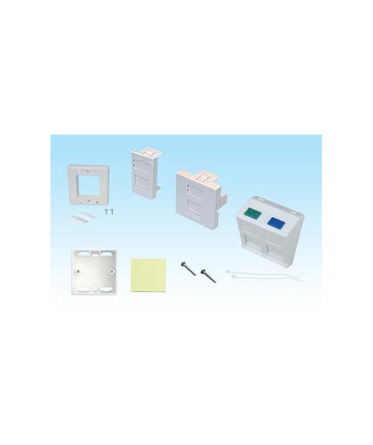 HCS W00-30101 Fransız Tipi Sıva Altı Data Prizi (45×45 Modül Yuvalı)